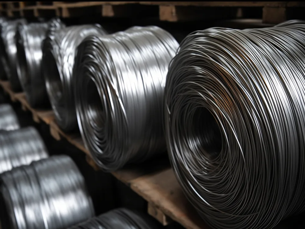 Process and use of galvanized steel wire